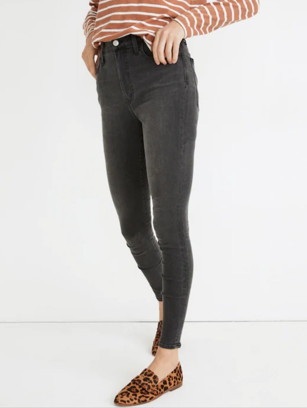 Madewell 9" High-Rise Skinny Jeans in Ashmont Gray
